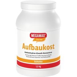 Weiße Dose mit Nahrungspulver "Aufbaukost" Geschmacksrichtung Schoko.