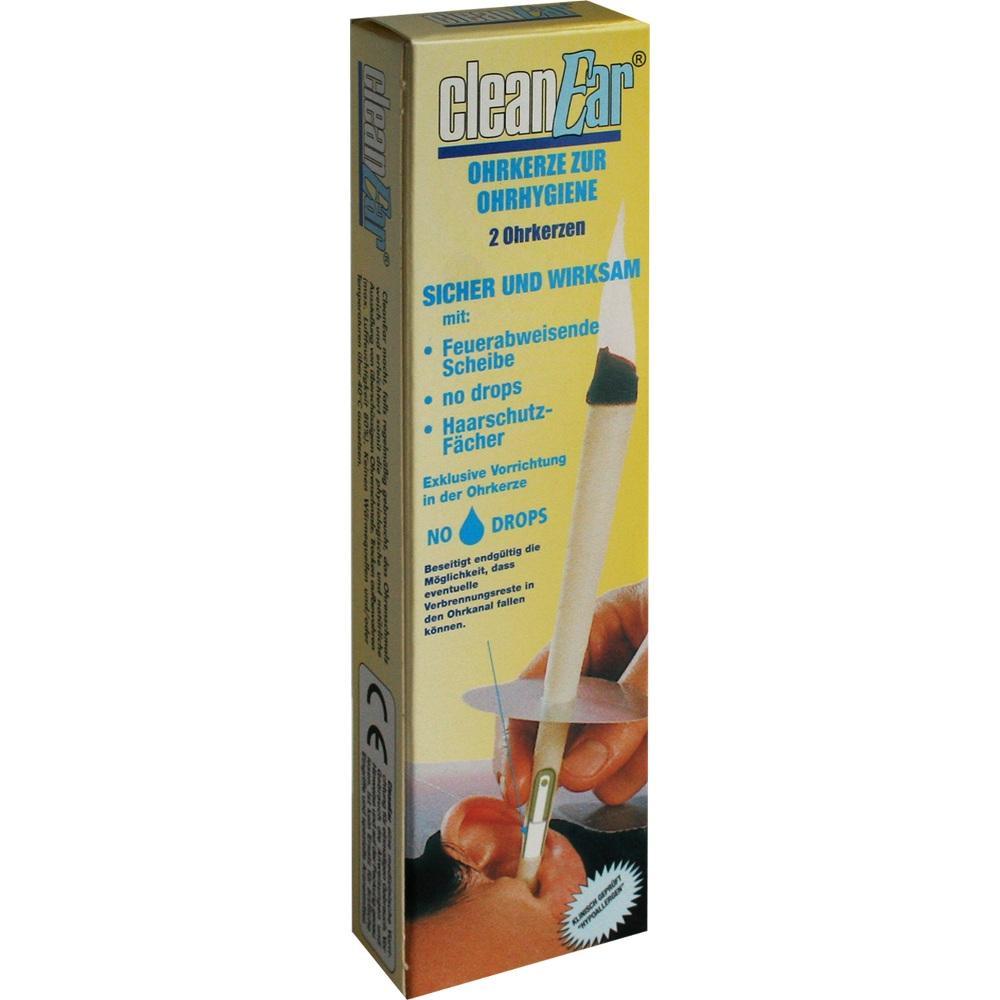 Eine Packung Ohrkerzen für die Ohrenhygiene mit Sicherheitsmerkmalen.