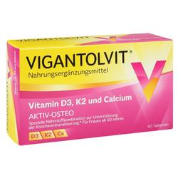 Gelbe und pinke Verpackung mit Nahrungsergänzungsmittel für Frauen ab 50 Jahren.
